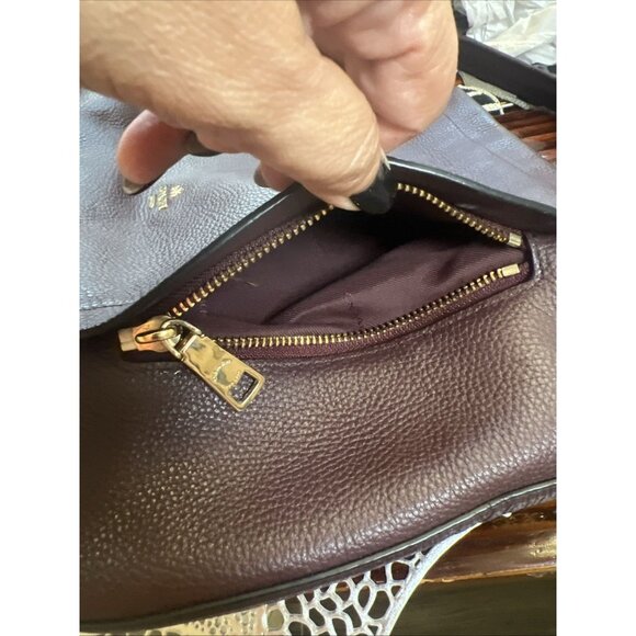 Coach Scout Hobo Pebbled Leather Deep Wine Purse Style E1505-34312 - Picture 9 of 16